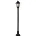 QAZQA Klassisk utendørs stolpe svart 122 cm IP44 - New Haven Hammered