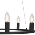 QAZQA Industriell pendellampe svart 7 lys - Knight