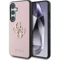 GUESS Etui til Samsung Galaxy S25 Plus med 4G-logo og kornet finish - Rosa