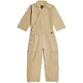 G-Star for woman. D26008-D454-D848 Beige Wrap Jumpsuit (XL), Casual, Cotton, Long sleeve, Sustainable, Recycled Cotton