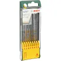 Bosch - Sagbladsett - for tre, metall, plast - 8 deler - U-skaft