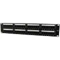 Gembird NPP-C548CM-001 - Patchpanel med kabelstyring - CAT 5e - svart - 2U - 19 - 48 porter