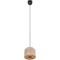 TRIO Japandi pendellampe svart med brunt tau 31 cm - Smilla