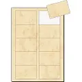 Sigel DP744, Laser/Blekkskriver, Beige, 225 g/m², 85 mm, 55 mm, 10 ark