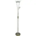 Brilliant Finn - Torchiere floor lamp with reading light - LED x 2 - total: 22.5 W - klasse E - varmt hvitt lys - 3000 K - hvit, jern