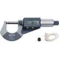 YATO YT-72305, 2,5 cm, Digital utvendig mikrometer, Grå, Rustfritt stål, Karbon, Polyvinylklorid (PVC), Aluminium, MM Fiber