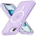 Mtp Products iPhone 16e Stylish Glitter Series Hybrid-deksel - MagSafe-kompatibel - Lilla
