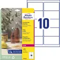 Avery - Polyester - blank - permanet adhesiv - krystallklar - 50.8 x 96 mm 250 etikett(er) (25 ark x 10) merkelapper