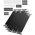 Vevor solcelledrevet bassengvarmer, 4 x 10 fot HDPE solcellepanel for basseng (4 stk.) - slitesterkt og værbestandig, med komplett tilbehør, universelt solcellepanel for basseng – hever vanntemperatur
