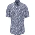 Fynch&Hatton Multicolor Slub Print Kortarmet Skjorte