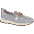 Hispanitas for woman. HV253919 Leather Moccasins Kansas silver (37), Flat, 1 to 3 cm, None, Casual