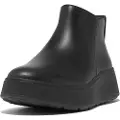 FitFlop F-mode Leather Flatform Zip Ankle Støvler
