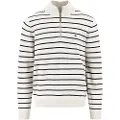 Fynch&Hatton Striped Genser Med Halv Glidelås