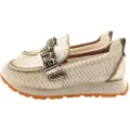 Hispanitas for woman. HV253948 Beige Kansas Leather Moccasins (39), Flat, 1 to 3 cm, None, Casual