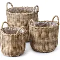 Scandinavian Collection Rattan plantekurve i natur - 3 stk