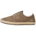Pepe Jeans for man. PMS10336 Tourist west taupe leather bluchers shoes (42), Flat, Laces, Casual
