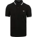 Fred perry for man. M3600 Polo shirt with black piping (XXL), Casual, Cotton, Short sleeve