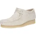 Clarks for man. 26180651 Wallabee leather shoes white ecru (44), Flat, Suede, Laces, Casual