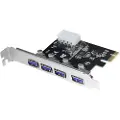 Logilink USB 3.0 4-Port PCI Express Card - USB-adapter - PCIe 2.0 - USB 3.0 x 4