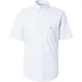 Fynch&Hatton Minimal Poplin Print Kortarmet Skjorte