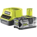 Ryobi ONE+ RC18120-150 - Batterilader + batteri - Li-Ion - 5 Ah - 1 x batterier lader - for One+ LCDI18022, OCS1830, OLP1832, R18, RCD18, RCD1802, RHT1851R20, RLT1831H20, RLT183225