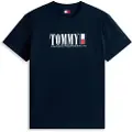 Tommy Hilfiger for man. DM0DM21941 Round neck T-shirt with navy logo (M), Casual, Cotton, Short sleeve
