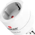 Skross 1.500272, Type C (Europlugg), Universal, 100-250 V, 10 A, Hvit, 2500 W