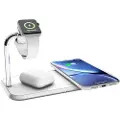 ZENS Dual+Watch Aluminium Wireless Charger White