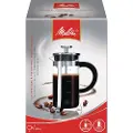Melitta French Press Premium, Fransk Presse, Svart, Rustfritt stål, Gjennomsiktig, 3 kopper, Glass, Rustfritt stål