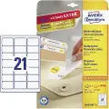 Avery L6023REV - Fjernbart adhesiv - hvit - 38.1 x 63.5 mm 525 stk (25 ark x 21) merkelapper