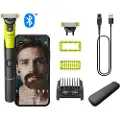 Philips Skjeggtrimmer OneBlade 360 med tilkobling Ansikt + Kropp