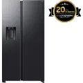 Samsung Series 7 RS70F66KCF, Frittstående, Amerikansk dør, Sort, 2 dører, Premium Black Steel, 36/64