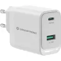 Conceptronic Quick Charge 3.0 Pd Pps Usb-a-og Usb-c-vegglader