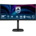 Philips 34B2U3600C - 3000 Series - LED-skjerm - kurvet - 34 - 3440 x 1440 WQHD @ 120 Hz - VA - 3500:1 - HDMI, DisplayPort, USB-C - høyttalere - teksturert svart
