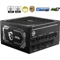 MSI MAG A1250GL PCIE5 Strømforsyning (PSU) - 1250 Watt - 135 mm - ATX 3.1 - 80 Plus Gold sertifisert