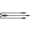 Cordial CFY 3 WCC, 2 x RCA, Hankjønn, 3.5mm, Hankjønn, 3 m, Sort