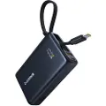 Baseus PicoGo power bank - with built-in USB-C cable - 2 x USB-C USB - 45 Watt Nødlader - 10000 mAh