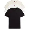 Tommy Hilfiger for man. DM0DM21579 Pack of 3 extra slim logo t-shirts black, white, beige (S), Casual, Cotton, Short sleeve