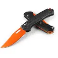 Benchmade Mini Taggedout MagnaCut Orange Cerakote foldekniv, carbon fiber