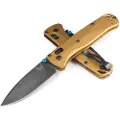 Benchmade Bugout M390 DLC foldekniv, burnt brass aluminum