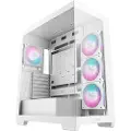 DeepCool Midi CG580 - 4F - Svart - Kabinett - Miditower - Hvit