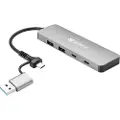 Sandberg 4-Port USB Hub USB-hub - USB 3.0 - 4 porter - Sølv