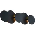 QAZQA Moderne vegglampe svart inkl. LED 3-trinns dimbar 5-lys - Sunrise