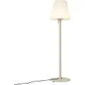 QAZQA Moderne utendørs gulvlampe beige med hvit skjerm IP44 - Big Virginia