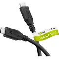 Goobay 74205, 1 m, USB C, USB C, USB 3.2 Gen 1 (3.1 Gen 1), 10 Gbit/sek., Sort