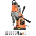 Vevor magnetisk drill, 1450W motor 2 tommer borediameter, 2878 lbf bærbar elektrisk magnetborepresse, med 6 kjernebor, variabel hastighet, boremaskin for metalloverflater, hjemmeforbedringsindustrien