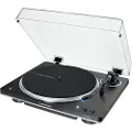 Audio-Technica AT-LP70XBT, Beltedrevet platespiller, Fullautomatisert, Sort, Sølv, V-belte, Aluminium, 33 1/3,45 RPM