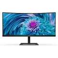 Philips E-line 346E2CUAE - LED-skjerm - kurvet - 34 - 3440 x 1440 UWQHD @ 100 Hz - VA - 300 cd/m² - 3000:1 - 1 ms - HDMI, DisplayPort, USB-C - høyttalere - teksturert svart