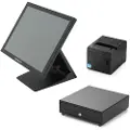 Capture - Alt-i-ett 1 x Celeron J6412 / inntil 2.6 GHz - RAM 8 GB - SSD 128 GB - Gigabit Ethernet - Win 10 IoT 64-bit - monitor: LCD 15 berøringsskjerm - med Capture CA-CD410-480B cash drawer