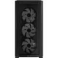 Asus A23 PLUS - microATX - sidepanel med vindu (herdet glass) - ingen strømforsyning - svart - USB/lyd